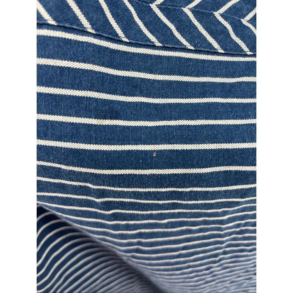 Lauren Ralph Lauren Blue White Stripe Pillowcases Shams Set of 2